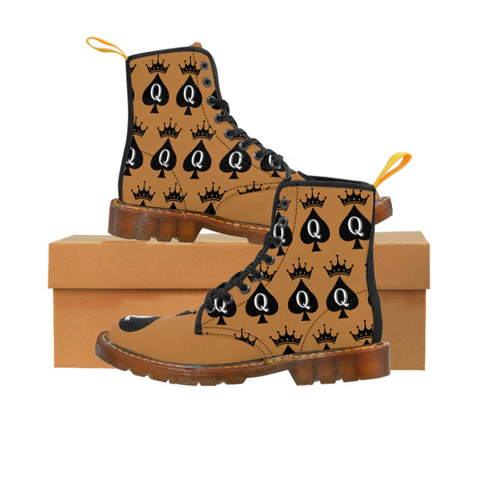 Women's Queen Of Spades Canvas Boots