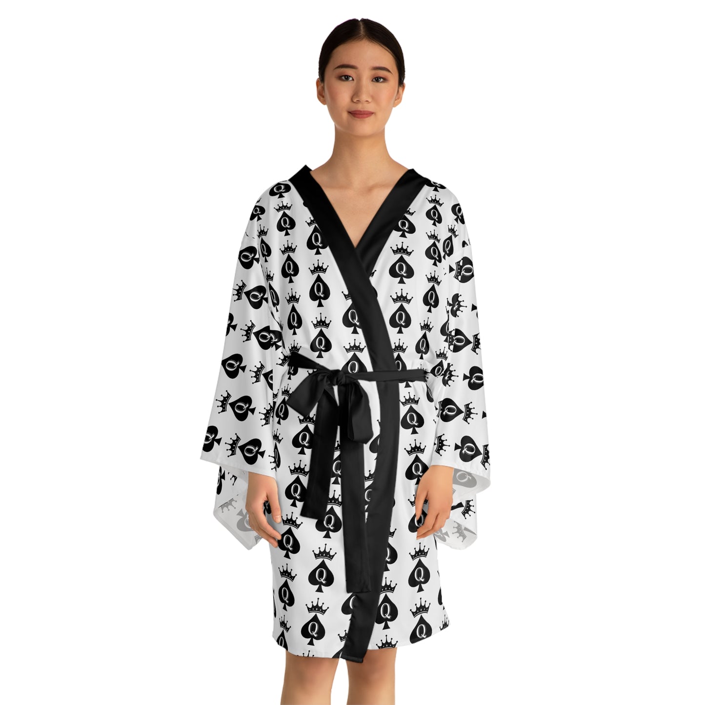 Long Sleeve Kimono Robe Queen Of Spades