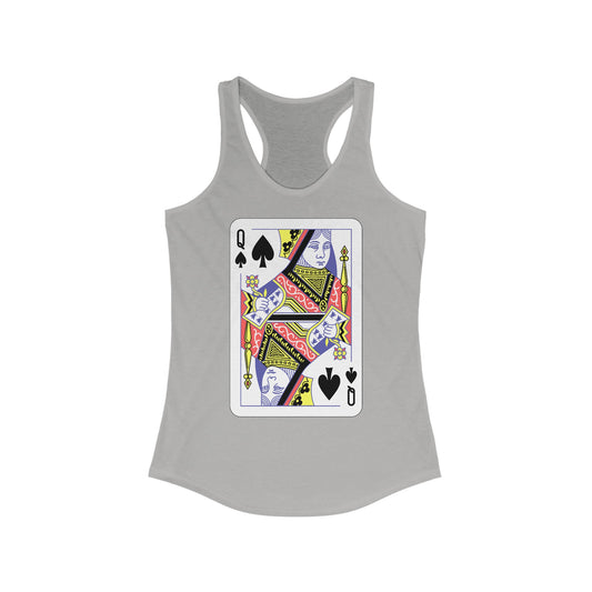 Women's Ideal Racerback Tank Queen Of Spades