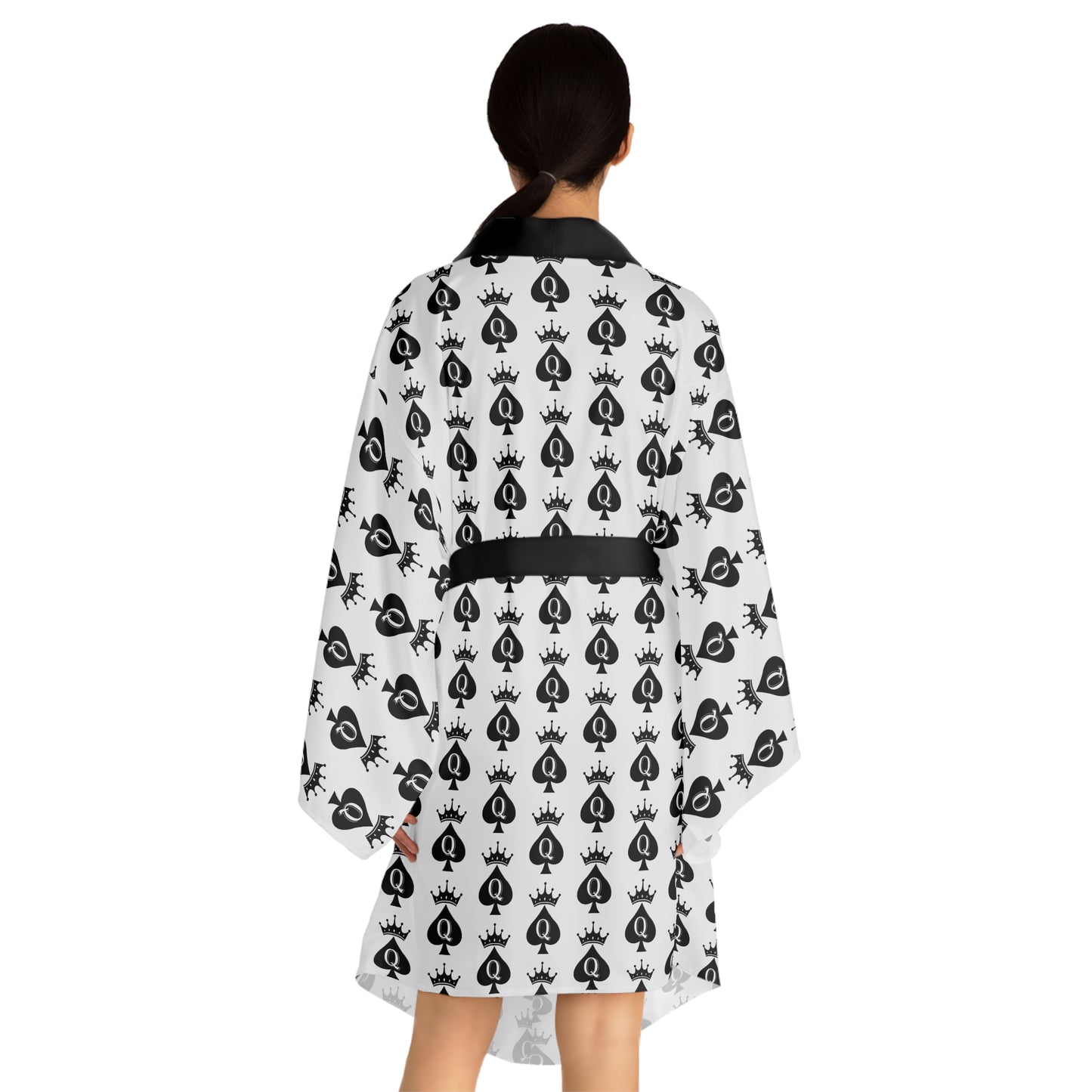 Long Sleeve Kimono Robe Queen Of Spades