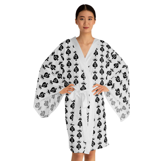 Long Sleeve Kimono Robe Queen Of Spades