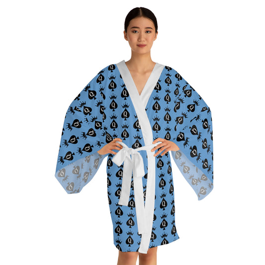 Queen Of Spades Long Sleeve Kimono Robe