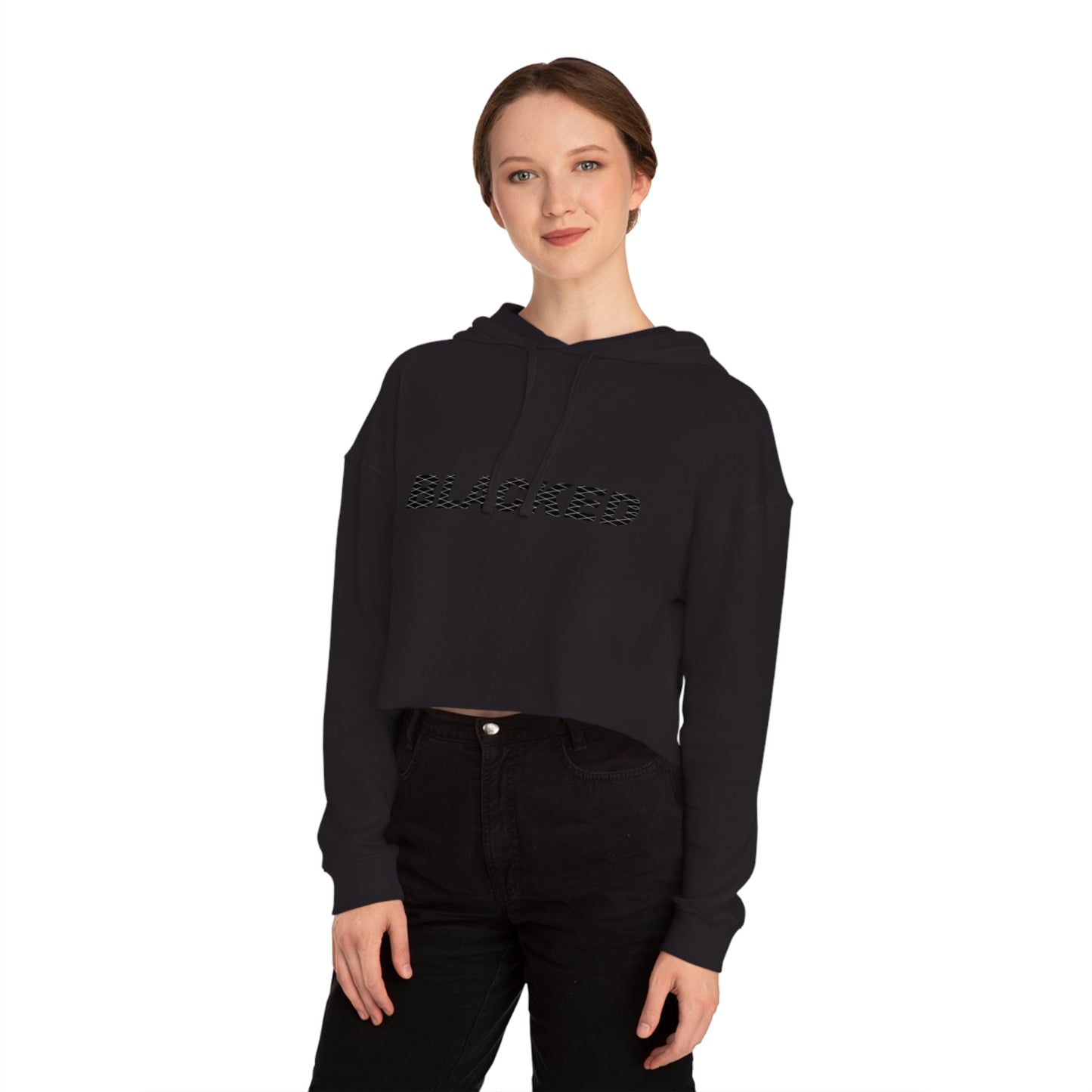 Women’s Cropped Hooded Sweatshirt blacked