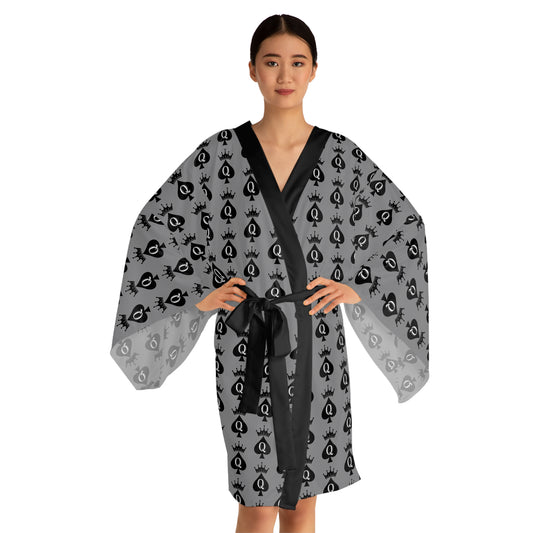 Queen Of Spades Long Sleeve Kimono Robe