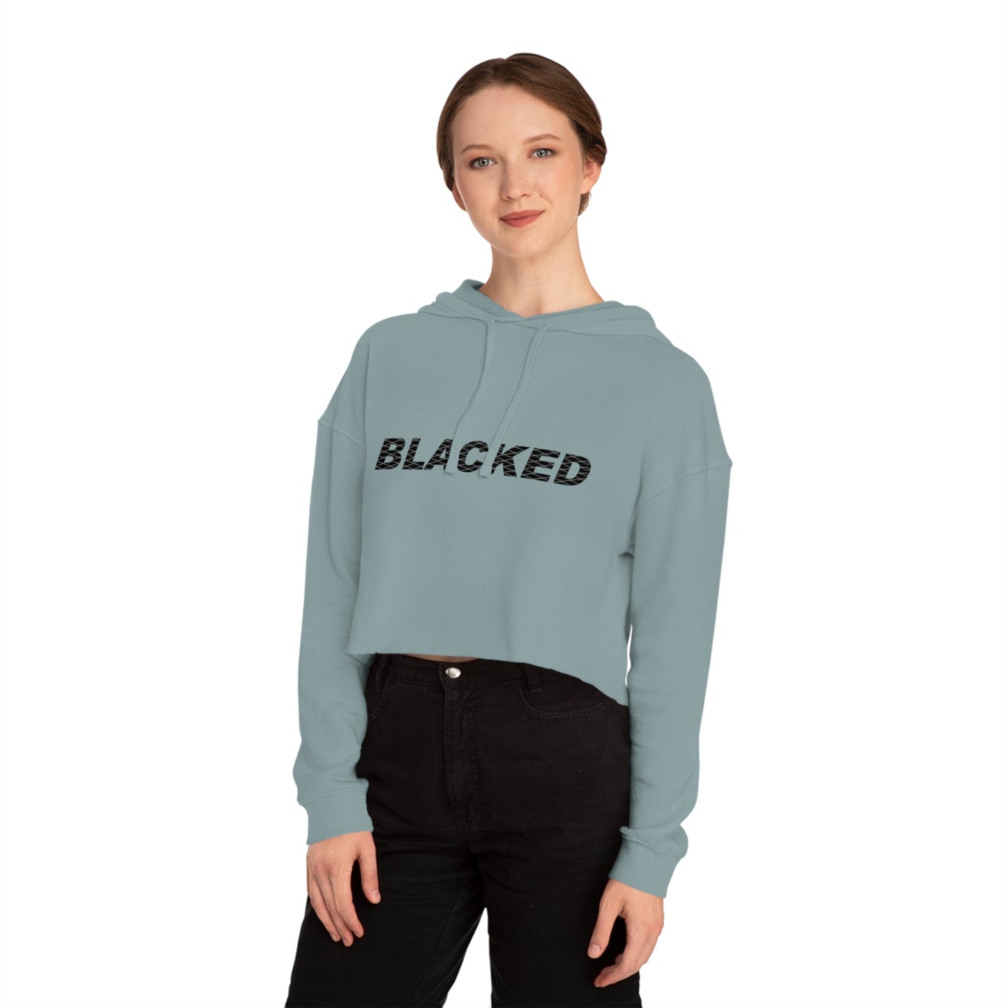 Women’s Cropped Hooded Sweatshirt blacked