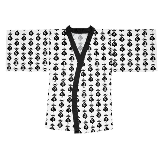 Queen Of Spades Long Sleeve Kimono Robe