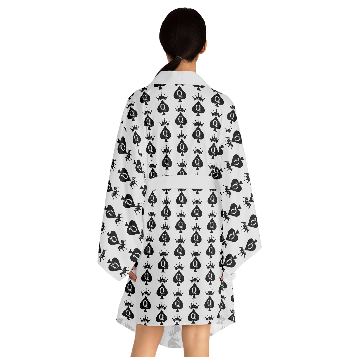 Long Sleeve Kimono Robe Queen Of Spades