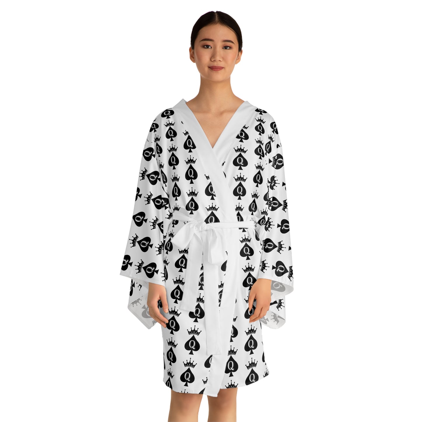 Long Sleeve Kimono Robe Queen Of Spades