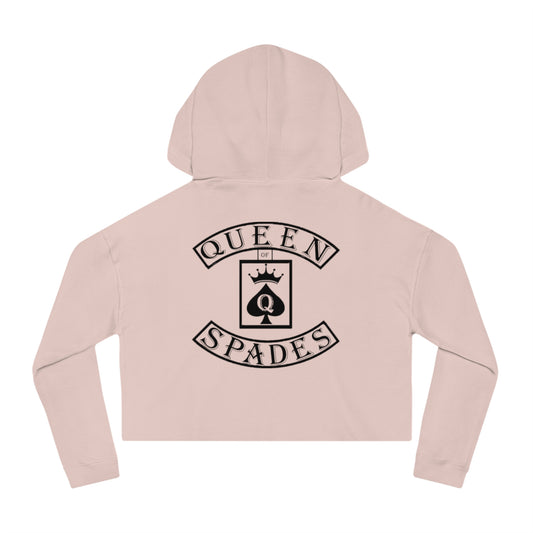 Women’s Cropped Hooded Sweatshirt Queen Of Spades