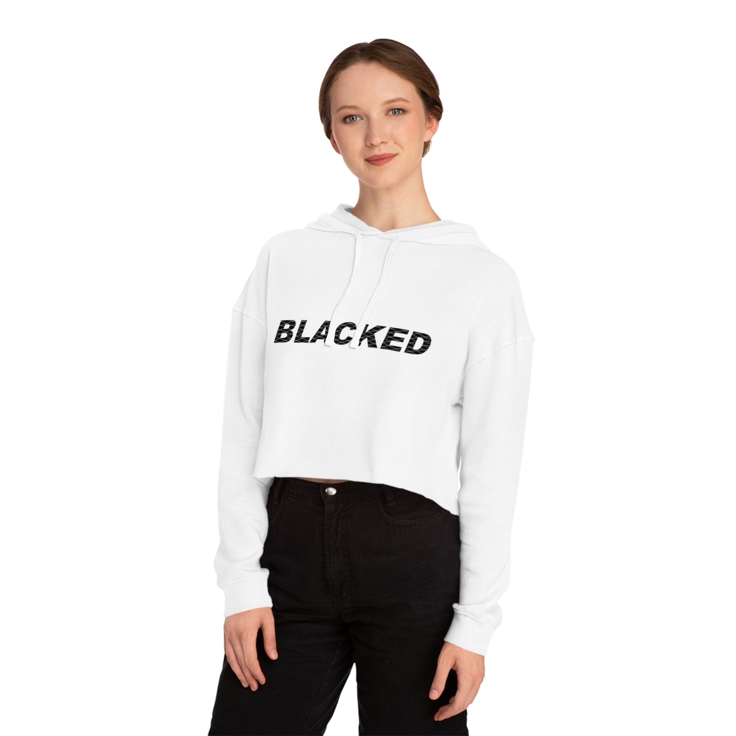 Women’s Cropped Hooded Sweatshirt blacked